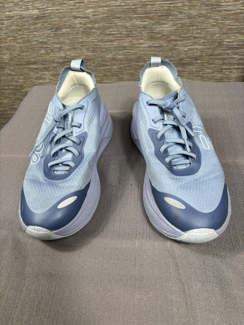 Clove Shoes Sz W9.5 M8 Blue Bungee Lace Slip Resistant Nursing Walking Sneakers